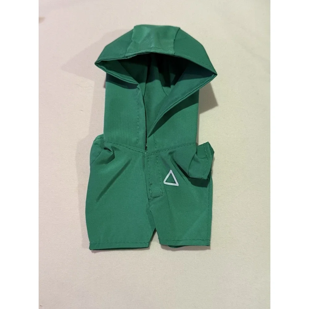 Labubu green outfit with‎ white triangle symbol Squid Game
